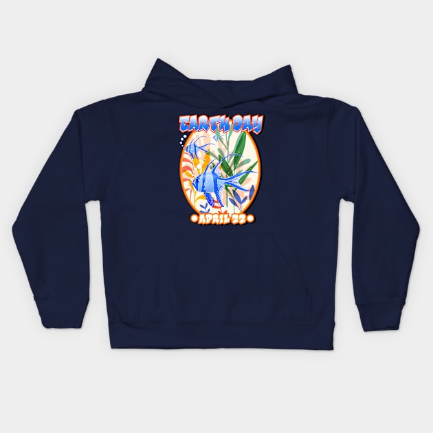 Earth Day: Under the Sea Kids Hoodie by PalmGallery